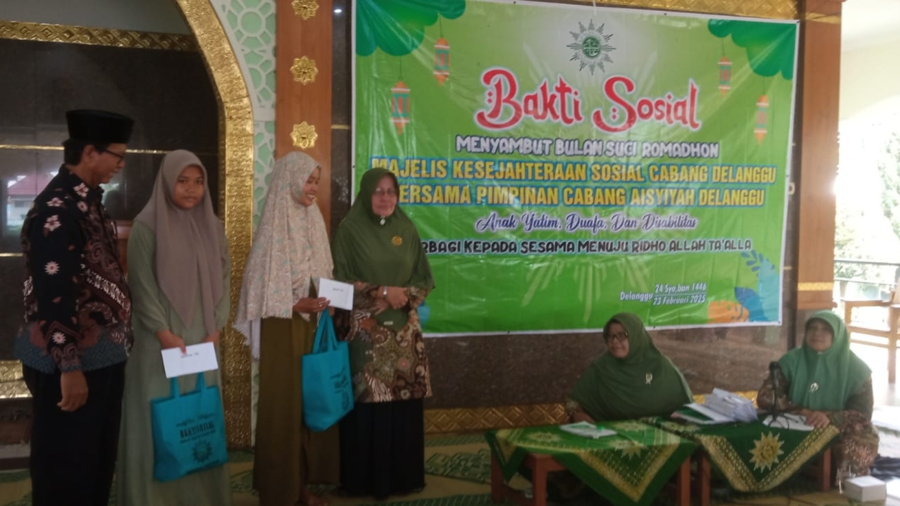 Semangat Taawun Jelang Ramadhan, Aisyiyah Delanggu Santuni Anak Yatim dan Kelompok Disabilitas
