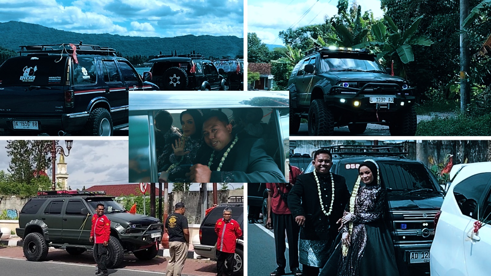 Kisah Cinta Berakhir Bahagia, Usai Resepsi, Muhan-Wulan Diarak Puluhan Opel Blazer KBC Klaten