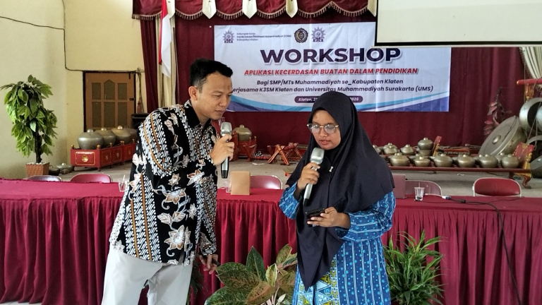 Relevan Dengan Perkembangan Zaman, K3SM SMP/MTs Muhammadiyah di Klaten Gelar Workhsop Aplikasi Kecerdasan Buatan