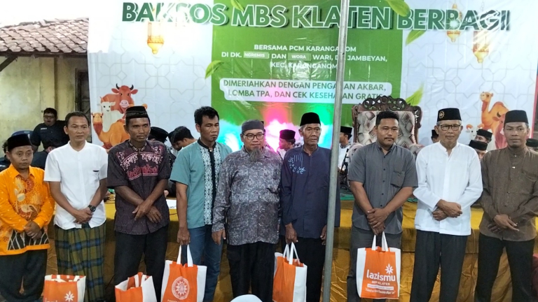 Hadir Didaerah Minim Hewan Kurban, MBS Klaten Gelar Baksos, Layanan Kesehatan Gratis dan Pembinaan Santri TPA