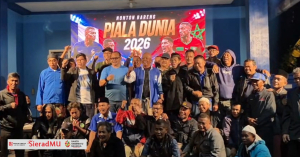 Kemeriahan Nobar Piala Dunia di DPD PAN Klaten, Tebak Skore Hingga Challenge Berhadiah Jersey