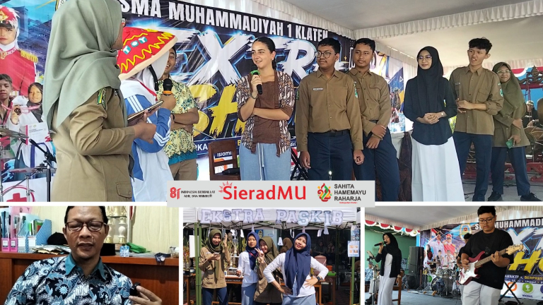 Dihadiri Mahasiswi Perancis, Gelaran Extra Show Tutup Kegiatan MPLS Ramah dan Fortasi di SMA Muhmmadiyah 1 Klaten