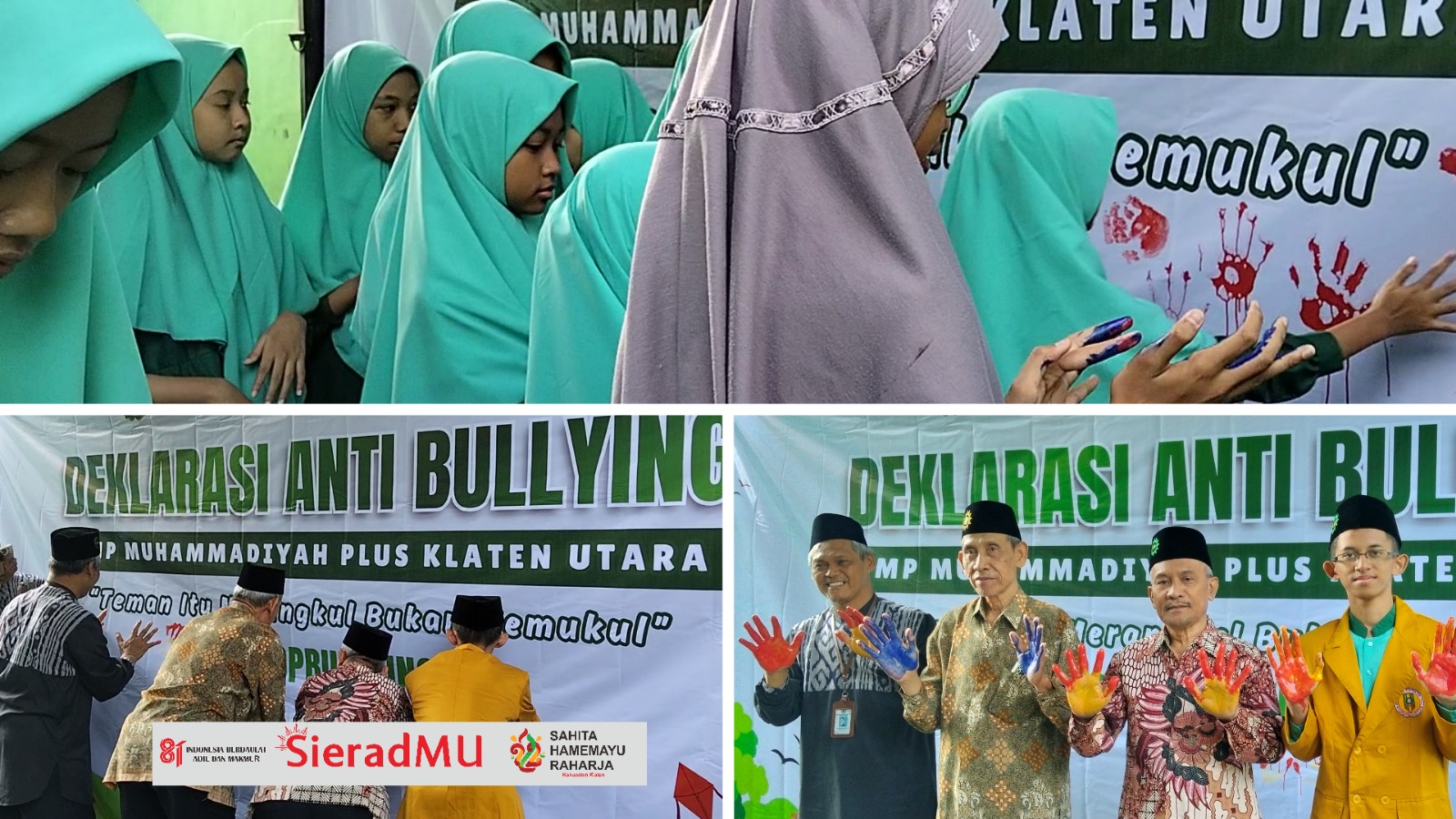 Prihatin Maraknya Aksi Kekerasan Dilingkungan Pendidikan, Civitas SMP M Plus Klara Deklarasikan Stop Bullying