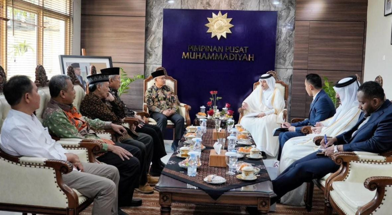 Jajaki Kerjasama Bidang Pendidikan, Kesehatan dan Tenaga Kerja, PP Muhamamdiyah Terima Kunjungan Dubes Qatar