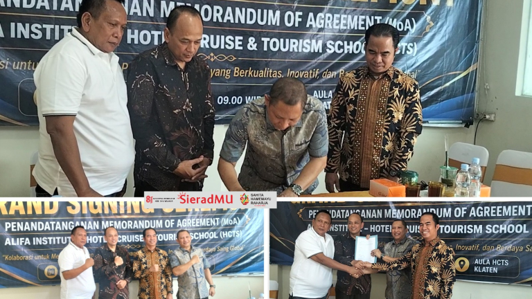 Berikan Peluang Lulusan Magang Ke Taiwan, HCTS Hotel Kapal Pesiar Klaten dan Alifa Institute Lampung Teken MoU