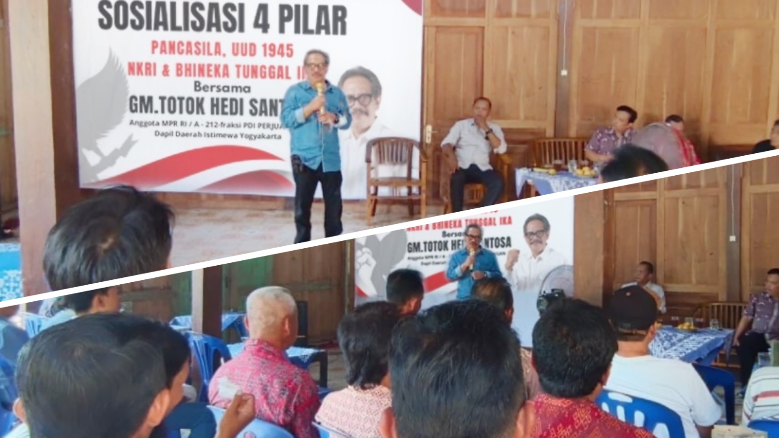 GM Totok Herdi MPR-RI Merecharge Semangat Persatuan dan Kesatuan Ratusan Peserta Sosialisasi 4 Pilar di Girirejo Bantul